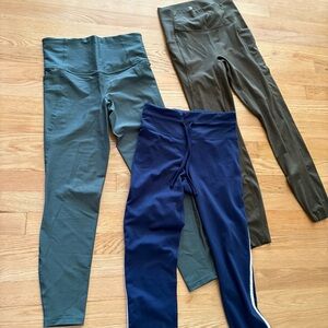 Bundle of Leggings Set - Blue, Green, and Olive